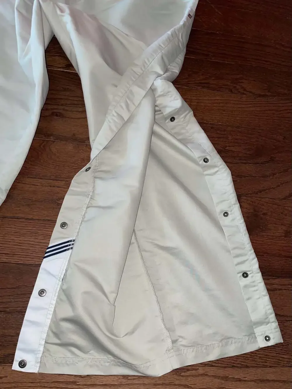 Adidas Basketball Crown Snap Away Track Pants L Y2K Blokecore Gray